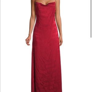 RED SATIN KIRIN DRESS